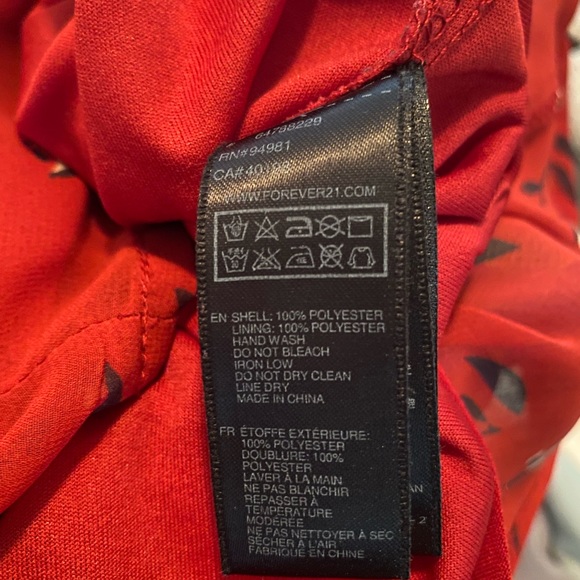 Forever 21 red floral mini dress - Picture 4 of 4